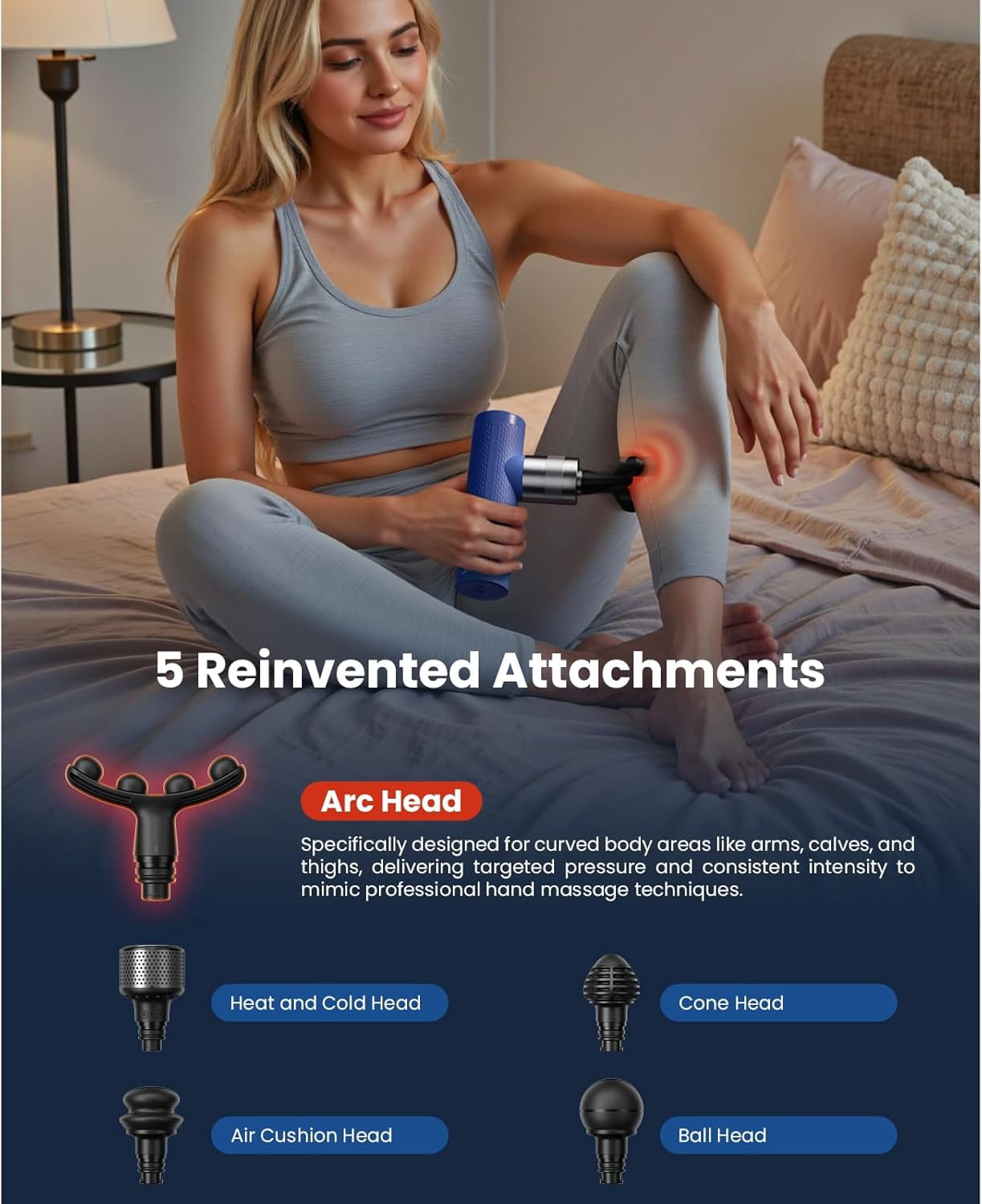 Bob and Brad A7 Pro Massage Gun with Heat and Cold Therapy, Deep Tissue 11mm Amplitude Mini Professional Back Muscle Massager Gun,Pain Relief Women Men Ideal Gift