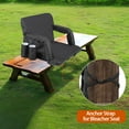 thumbnail image 6 of ZENY Stadium Seats Chairs for Bleachers or Benches - 6 Reclining Positions Black (1), 6 of 9