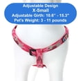 thumbnail image 3 of Arnés para perros Pawtitas, reflectante, ajustable, XS, camuflaje, rosa, 3 of 8