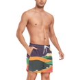 thumbnail image 4 of FORMRS Mens Swim Trunks Mesh Liner Quick Dry Casual Beach Board Shorts with Pockets, Sizes S-2XL, Purple Mountain, 4 of 9