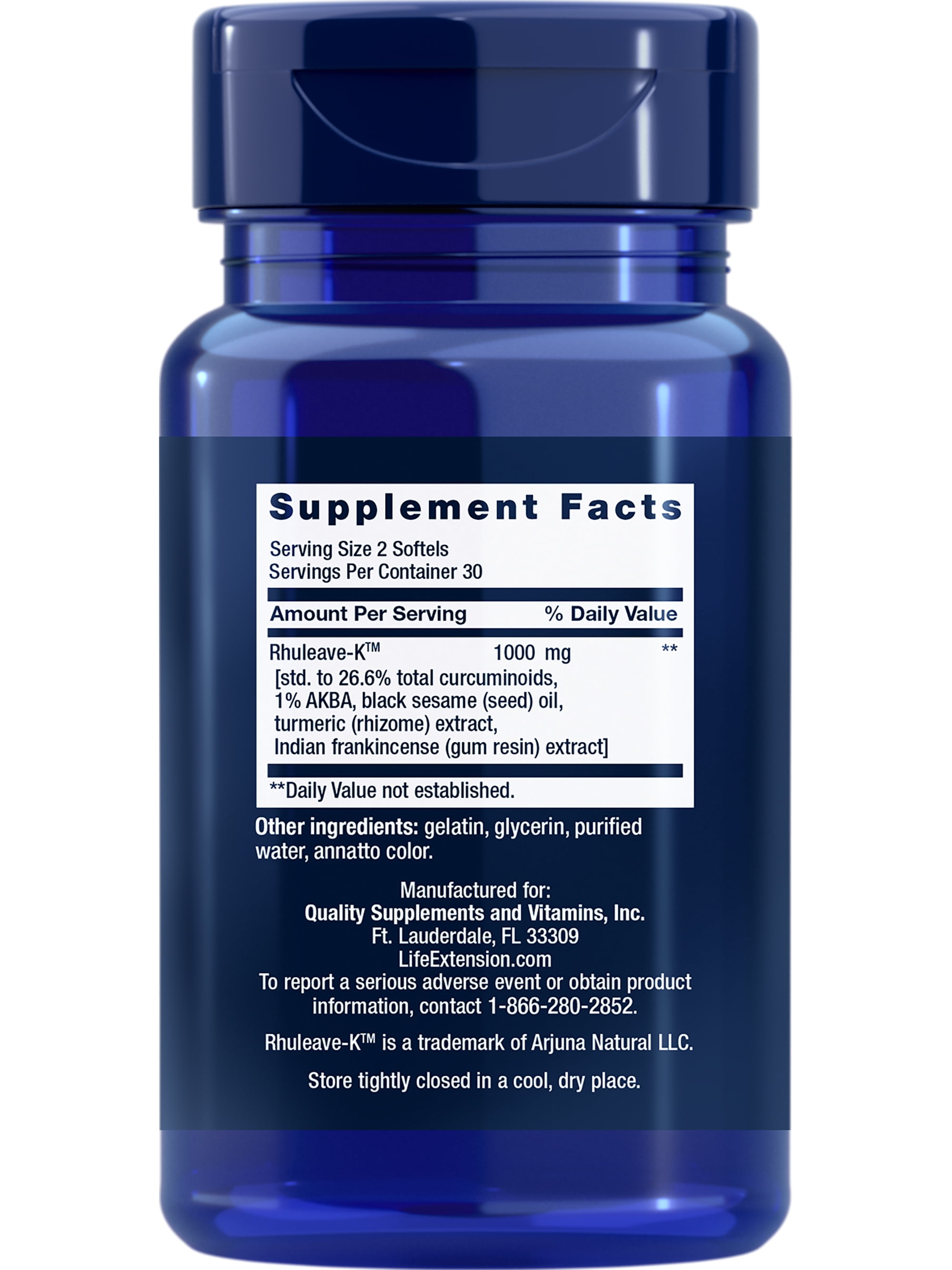 Life Extension Fast Acting Relief, black sesame seeds, turmeric, Boswellia, joint support supplement, quick relief for discomfort in bones, joints & muscles, gluten-free, non-GMO, 60 softgels