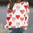 thumbnail image 2 of VALMASS Women's Valentine's Days Graphic Sweatshirts Long Sleeve Pullover Tops Fashion Cute Print Crewneck Sweatshirts (L, White-A), 2 of 4