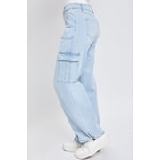 Womens Cargo Jeans with Bungee Hem