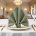 thumbnail image 2 of REGALWOVEN 6 Pack Cloth Napkins, Cotton Reusable with Tassel Table Dinner Napkins for Restaurant, Weddings, Events, and Parties Army Green 18x18inch, 2 of 6