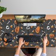 thumbnail image 4 of Long Mouse Pads for Desk,Gray Halloween Pumpkins Skulls and Bones Desk Mats on Top Of Desks, Desk Mouse Pad Extra Large with 3mm Non-Slip Base and Stitched Edge for Gaming,Office,Work,Home 47.3"x23.6", 4 of 6