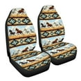 thumbnail image 7 of ZIATUBLE Aztec Ethnic Horse Car Seat Covers Sets Soft Front Seat Protective Cover 2 Piece Easy to Install Vehicle Bucket Seat Covers Fit for Car Truck SUV Automotive Interior Accessories, 7 of 7