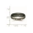 thumbnail image 2 of Stainless Steel Polished 6mm Black Plated Band Ring Size 9.5 Ring for Women and Men, 2 of 2