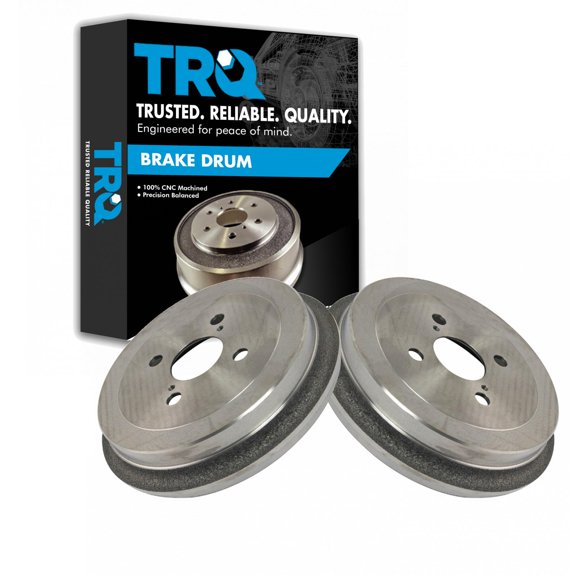 TRQ Rear Brake Drum LH RH Kit Pair Set of 2 for Toyota Yaris New BRA14108
