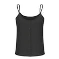 thumbnail image 3 of Women Summer Cotton Linen Tank Tops Casual V Neck Strappy Loose Beach Vacation Sleeveless Shirts Blouses, 3 of 5