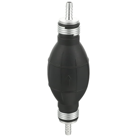 SENSETH Fuel Pump Rubber Aluminum Hand Fuel Pump Line Hand Primer Bulb All Fuels For Car Boat Marine Outboard Black (6mm)