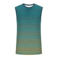 thumbnail image 5 of Striped Tank Tops for Men Gradient Color Crewneck Sleeveless Shirt Summer Casual Beach Vacation Tops, 5 of 5