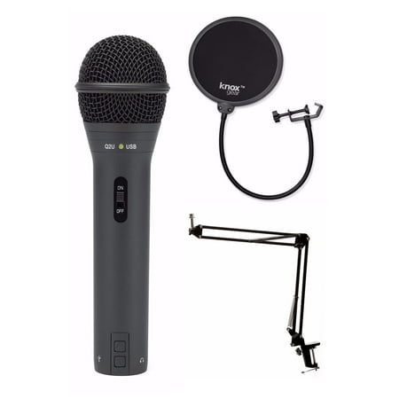 UPC: 0657379061387 | Samson Q2U Black Handheld Dynamic USB Microphone with Boom Arm and Pop Filter