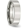 thumbnail image 5 of Chisel Stainless Steel Polished 6.2mm Flat Band - Ring Size 10.5, 5 of 8