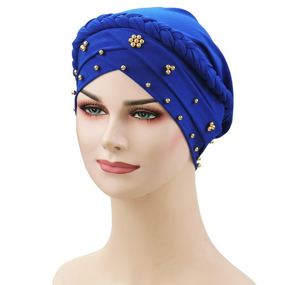 Herrnalise Women Braid Indian Hat Muslim Stretch Turban Hat Chemo Cap Scarf Wrap Hots