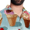 thumbnail image 5 of Ice Cream Men's Short Sleeve Casual Printed Button Down Beach Shirt Summer Unisex Top, 5 of 6
