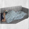 thumbnail image 6 of Blue Sky Soft Flannel Fleece Throw Blanket, Ornamental Motifs Assortment of Stars Fantasy Theme Dreamy, Cozy Plush for Indoor and Outdoor Use, 60" x 80", Pale Cadet Blue White, by Ambesonne, 6 of 6