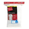 thumbnail image 5 of Hanes Men's Value Pack White Crew T-Shirt Undershirts, 6 Pack, 5 of 11