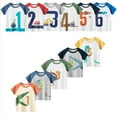 thumbnail image 4 of SILVERCELL 1-6T Toddler Boys Girls Short Sleeve Cotton T-Shirts Top, Kids Casual Raglan Tees Tops, 4 of 4
