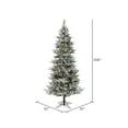 thumbnail image 3 of Vickerman 9' x 51" Flocked Kiana Artificial Christmas Tree, Dura-Lit® LED Warm White Mini Lights, 3 of 5