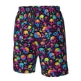 thumbnail image 4 of Salouo Skull rainbow color mushroom Pattern Swim Trunks for Men,Men's Hawaiian Bathing Suit Swimsuits Quick Dry Swimming Board Shorts Beach Shorts with Pockets-Large, 4 of 6