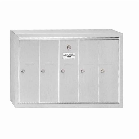Mailbox, Aluminum, Powder Coated, 5 Doors, Surface, -