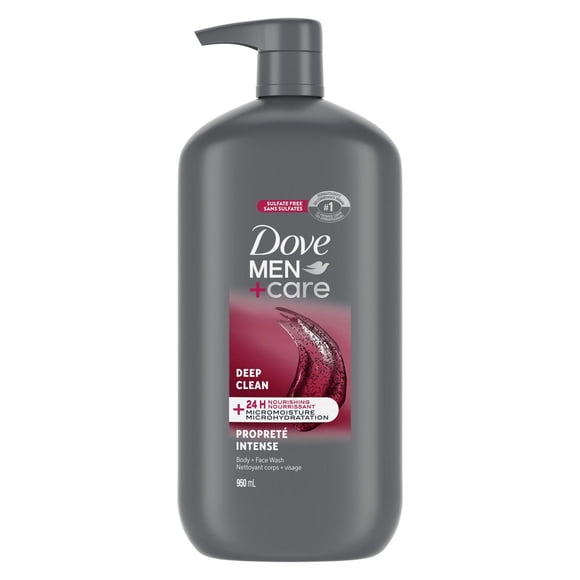 Dove Men+Care Body + Face Wash with 24-Hour Nourishing Micromoisture Technology Exfoliating Deep Clean Body Wash for Men