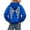 Blue, variant on Oversized Hoodies for Women Sequin Angel Wings Hooded Sweatshirt Dark Gray,Size M