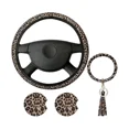 thumbnail image 1 of Dos o tres protectores personalizados para volante de coche con estampado de leopardo, posavasos antideslizantes de comercio exterior (4 unidades), 1 of 5
