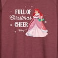 thumbnail image 3 of Disney - Full Of Christmas Cheer Ariel - Women's Lightweight French Terry Long Sleeve Shirt, 3 of 5