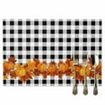 thumbnail image 2 of Thanksgiving Placemats Set of 6 Pumpkin Maple Leaf Heat Insulated Linen Place Mats, Washable Stain-Proof Table Mats for Dining Tables Holiday Decor 13x19inch, 2 of 9