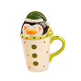 thumbnail image 2 of Tazas navideñas, Taza de cerámica bonita, tazas esmaltadas creativas, tazas de Chocolate caliente para regalo de cumpleaños, centros de mesa navideños pingüino de navidad Macarena Taza de café, 2 of 8