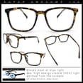 thumbnail image 2 of Classy Elegant Studious Urban Horn Rim Blue Light Filtering Glasses [Tortoise], 2 of 8