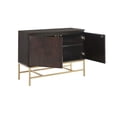 thumbnail image 3 of Accent Cabinet, Solid Wood Storage Cabinet with Doors, Modern 2-Shelf Accent Chest, Living Room & Entryway Furniture, 3 of 8