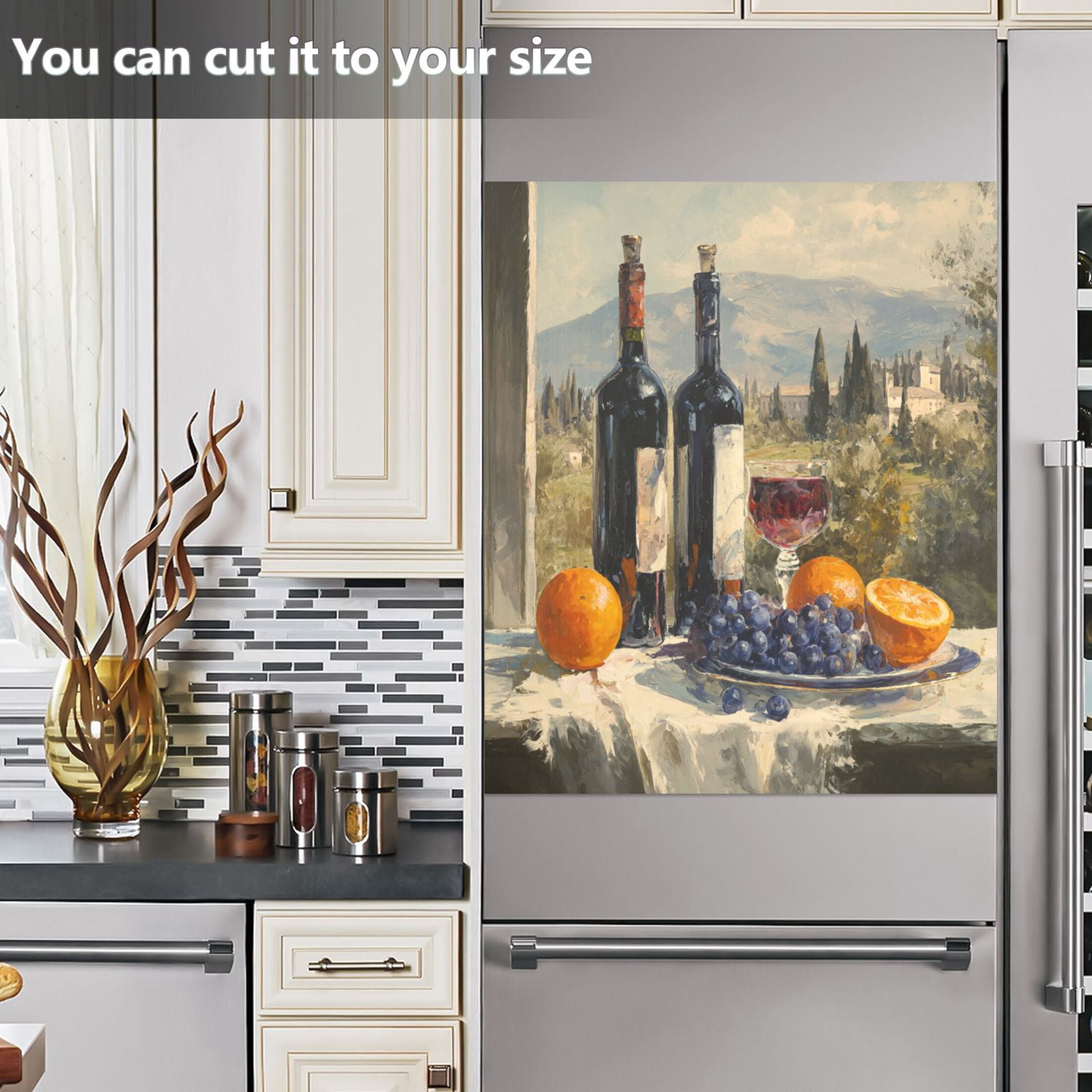 Dishwasher Sticker Magnetic Dishwasher Sticker Magnetic Decorative Sticker Refrigerator Sticker Dishwasher Decorative Stickers Red Wine Grape Pattern