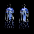 thumbnail image 1 of Pendientes de medusas de aire de moda con diseño creativo de estilo festivo popular, pendientes personalizados con textura de borla exagerada, toque personal, 1 of 5