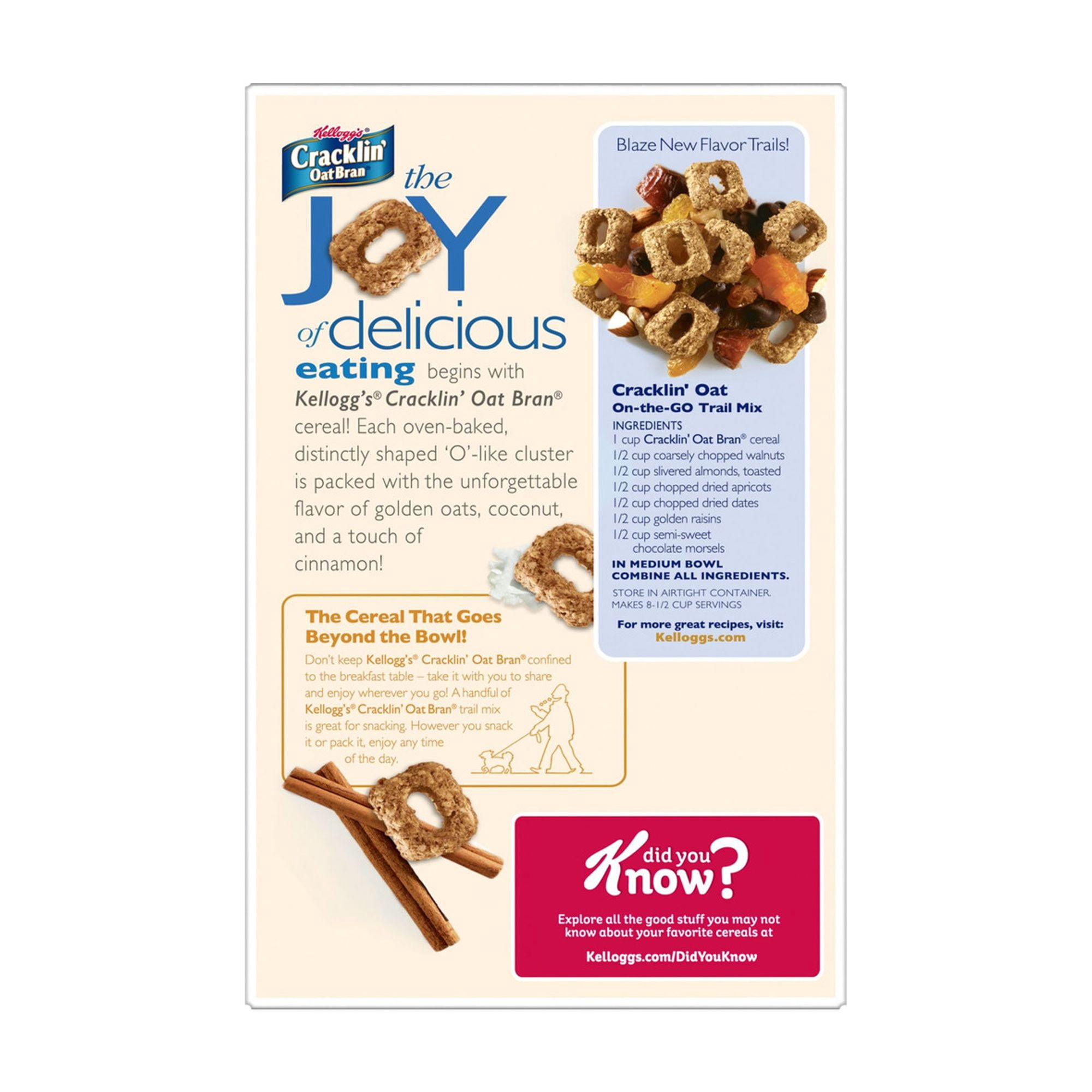 Kellogg's Cracklin' Oat Bran Breakfast Cereal 16.5 oz (Pack of 12)