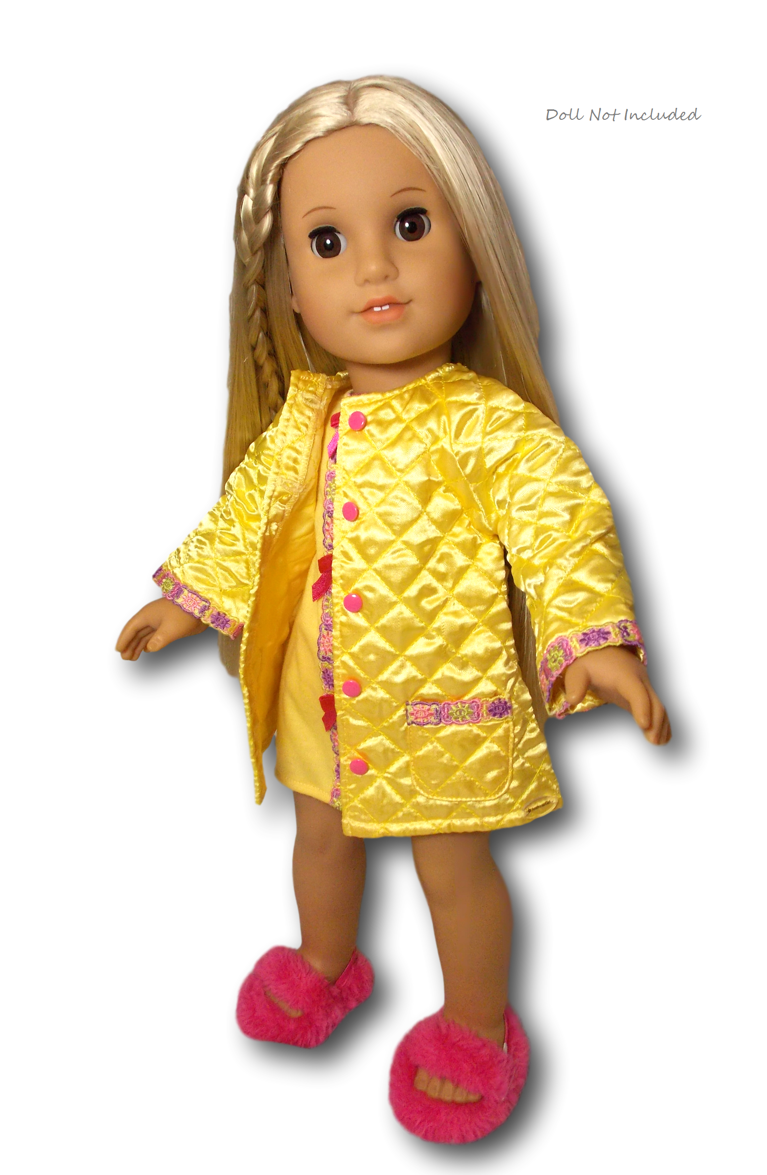 American Girl Julie Doll Outfit Pajamas and Robe Set for 18 Inch Dolls  (Doll Not Included)