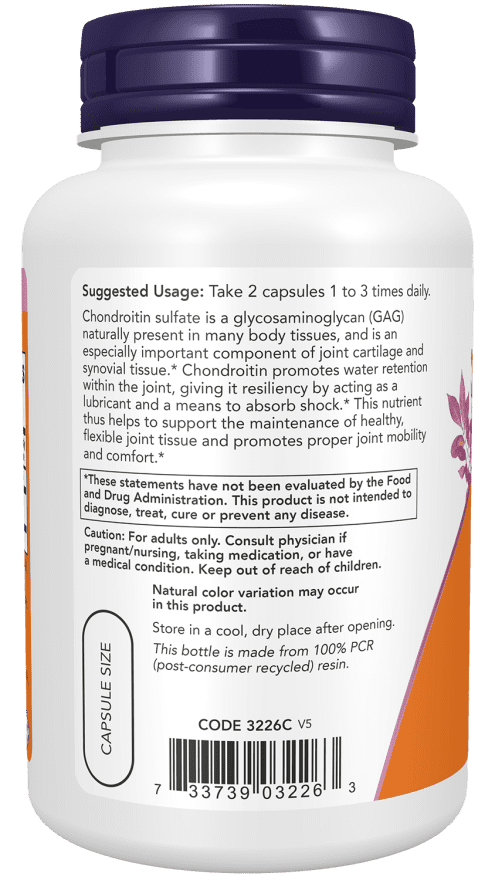 Chondroitin Sulfate 600 mg - 120 Capsules