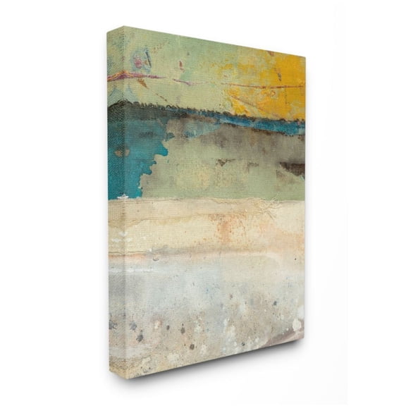 Stupell Industries Aged Green Beige Blue Color Block Abstraction Design by Erin Ashley, 16" x 20"