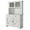 Grey, variant on Geetinfly Kitchen Pantry Cabinet with Microwave Stand,Freestanding Hutch Cabinet,Tall Kitchen Cabinets with Adjustable Shelves,Grey