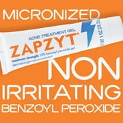 Zapzyt Acne Treatment Gel, Maximum Strength 10 Percent Benzoyl Peroxide, 1 oz (Pack of 2)