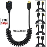 AOOOWER USB A to Type C OTG Data Cable Rapid Charging Cord Line for External Hard Disk