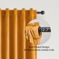 thumbnail image 5 of Jainmy Mustard Yellow Velvet Curtains 96 Inch Long for Living Room Bedroom Luxury Room Darkening Blackout Thermal Insulated Back Tab Drapes,52"x96", 2 Panels, 5 of 10