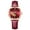 Red, variant on Fashion Leather Strap Watch – Sparkling Dial, Glow Feature & Quartz Accuracy