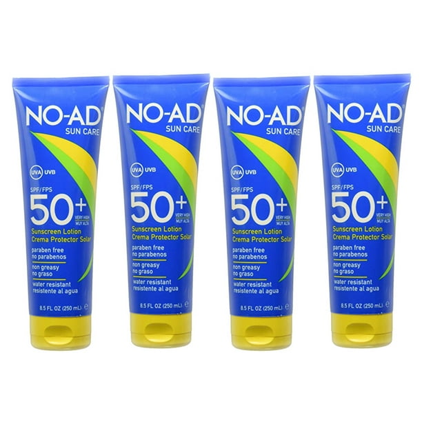 (4Pack) NOAD SPF50 Very High Sunscreen Lotion ParabenFree Non Greasy