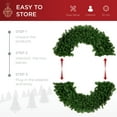 thumbnail image 6 of Best Choice Products 48in Artificial Pre-Lit Fir Christmas Wreath Decoration w/ 250 LED Lights, 714 Tips, Power Plug-In, 6 of 7