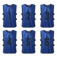 thumbnail image 1 of 6 PCS Adults Soccer Pinnies Quick Drying Football Team Jerseys Youth Sports Scrimmage Soccer Team Training Numbered Bibs Practice Sports Vest, 1 of 5