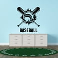 thumbnail image 3 of Sports Wall Decals for Boys Bedroom - Baseball Crossed Bats with Ball Bat DIY & Creativity Boy Girl Bedroom Wall Sticker - Size: 27 In x 30 In, 3 of 4