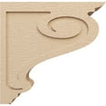 thumbnail image 3 of 7"W x 28"D x 28"H Thin Scroll Rough Cedar Woodgrain TimberThane Corbel, Primed Tan, 3 of 6
