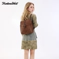 thumbnail image 4 of Montana West Women Convertible Backpack Purse Casual Crossbody Bag for Travel Work, Brown, 4 of 7